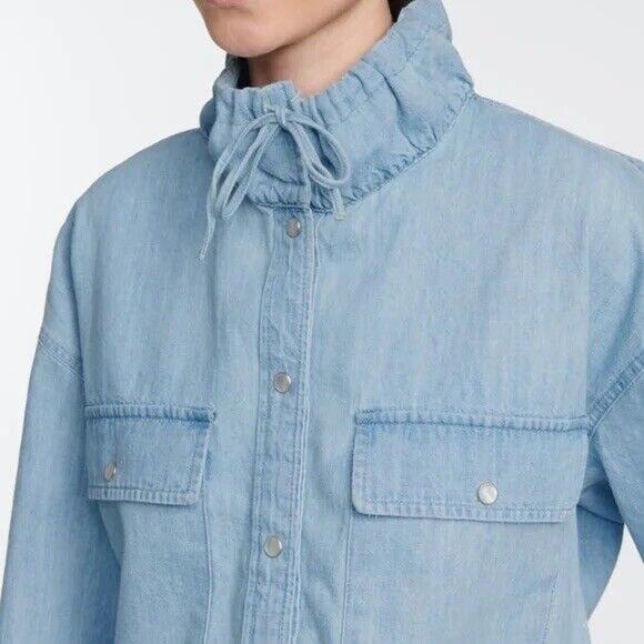 Isabel Marant Etoile NWOT Marvin Chambray Jumpsuit Blue Size 34 - Picture 4 of 13